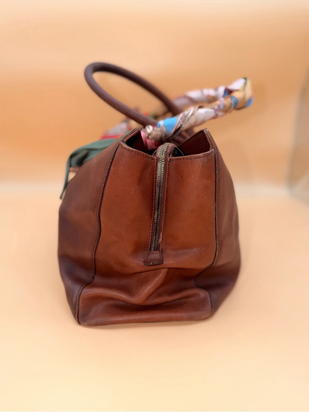 Vintage Chanel Classic Brown Leather Weekender Bag with Top Handles - Picture 4 of 11